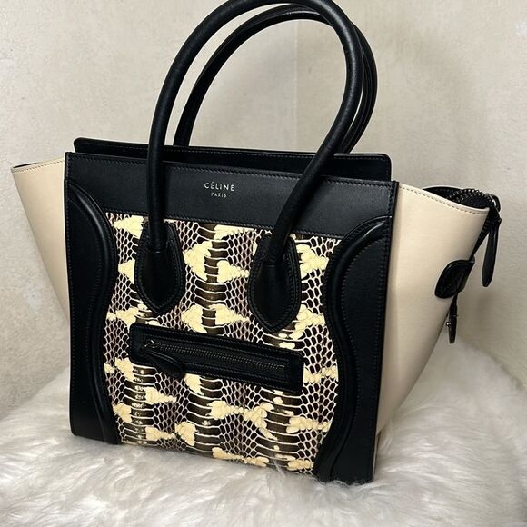 💯Authentic Celine Water Snake Leather Micro Luggage Handbag🍀 - Picture 1 of 17